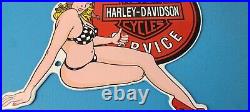 Vintage Harley Davidson Motorcycles Sign Porcelain Gas Pump Sign