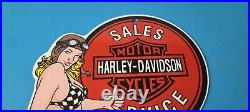 Vintage Harley Davidson Motorcycles Sign Porcelain Gas Pump Sign