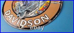 Vintage Harley Davidson Motorcycles Sign Skull Outlaws Gas Pump Porcelain Sign