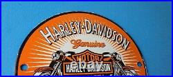 Vintage Harley Davidson Motorcycles Sign Spark Plugs Gas Pump Porcelain Sign