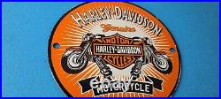 Vintage Harley Davidson Motorcycles Sign Spark Plugs Gas Pump Porcelain Sign