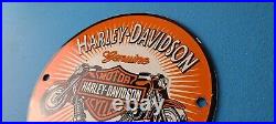 Vintage Harley Davidson Motorcycles Sign Spark Plugs Gas Pump Porcelain Sign