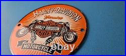 Vintage Harley Davidson Motorcycles Sign Spark Plugs Gas Pump Porcelain Sign