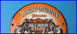 Vintage Harley Davidson Motorcycles Sign Spark Plugs Gas Pump Porcelain Sign