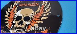 Vintage Harley Davidson Motorcycles Sign Sturgis Rally Gas Pump Porcelain Sign