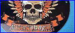 Vintage Harley Davidson Motorcycles Sign Sturgis Rally Gas Pump Porcelain Sign