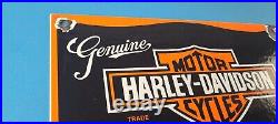 Vintage Harley Davidson Porcelain Motorcycles USA Parts Service Gas Pump Sign