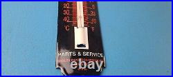 Vintage Harley Davidson Sign Motorcycle Pump Ad Sign on Porcelain Thermometer