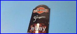 Vintage Harley Davidson Sign Motorcycle Pump Ad Sign on Porcelain Thermometer