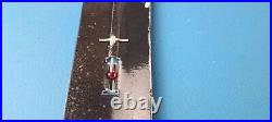 Vintage Harley Davidson Sign Motorcycle Pump Ad Sign on Porcelain Thermometer